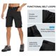 thumbnail image 4 of Pantalones cortos cargo XKTTAC para hombre, de secado rápido, para exteriores, para senderismo, negros, 4 of 7