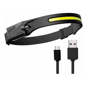 Genérico - Linterna Frontal 2 En 1 Para Casco De Minero Con Sensor.