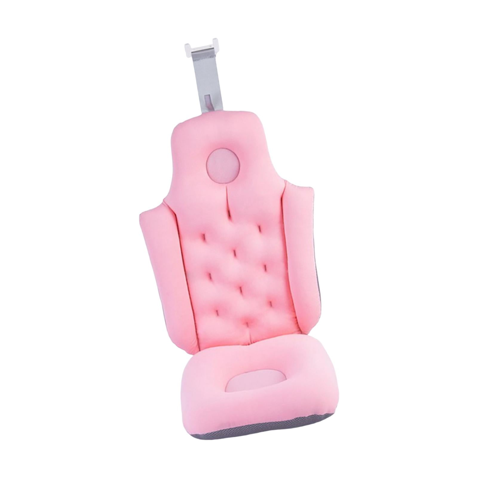 Magideal - Almohada De Baño Ergonómica Con Soporte Para Cabeza Cuello Respaldo Y Diseño Antideslizante Cojín Impermeable Transpirable Relleno De Partículas Rosado