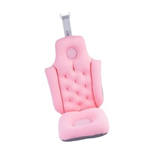 Magideal - Almohada De Baño Ergonómica Con Soporte Para Cabeza Cuello Respaldo Y Diseño Antideslizante Cojín Impermeable Transpirable Relleno De Partículas Rosado