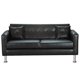 thumbnail image 1 of Sofa New Retro 3 Cuerpos Pu 12 Negro, 1 of 5