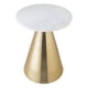 thumbnail image 2 of Mesa Lateral Moderna Redonda de Mármol Tempo de TOV Furniture 40 cm Blanca, 2 of 5