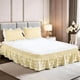 thumbnail image 1 of Faldón de Cama de 4 Capas Suxumhao Amarillo Claro King, 1 of 3