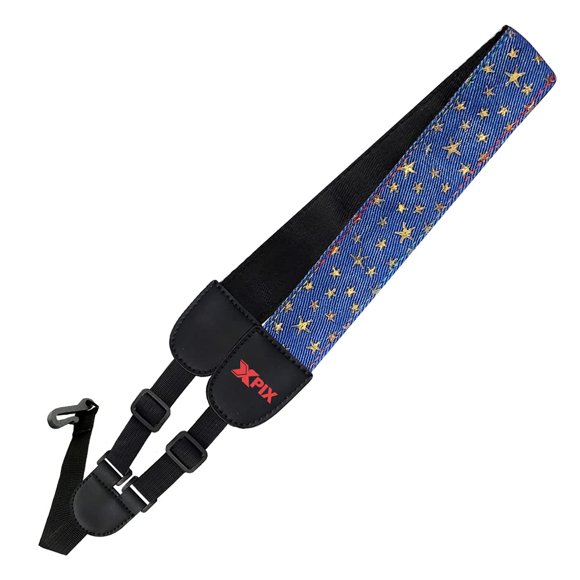 Correa ajustable para ukelele XPIX con patrón de estrellas