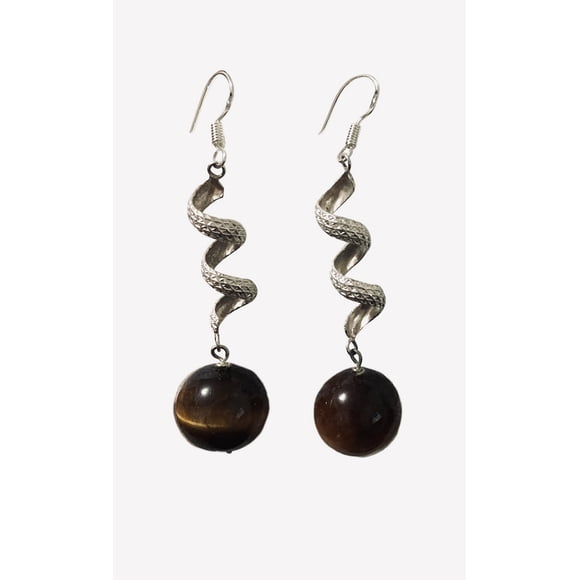 Aros de plata 925 con Ojo de Tigre
