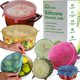 thumbnail image 1 of Juego de 7 piezas con tapas elásticas Basic Haus, reutilizables, multicolores, de silicona, 1 of 7