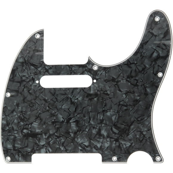 Pick Guard Fender Standard Telecaster, 8 agujeros y 4 capas, color negro perlado