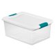 thumbnail image 2 of Caja de almacenamiento Sterilite 14948012 de 15 cuartos de galón, plástico blanco/transparente, 2 of 9