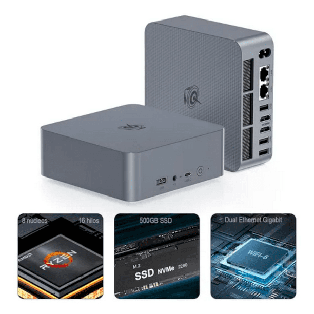 Mini Pc Beelink Eqr5 Amd Ryzen 5825u 16gb 500gb Rade
