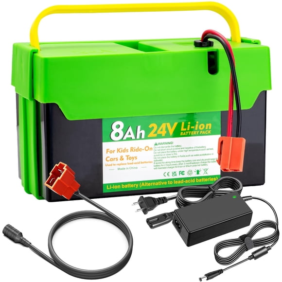 Batería UNIKARO 24V 8Ah Li-ion con Cargador para Juguetes Infantiles