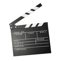Magideal - Película Profesional Clapboard Clapper Board Film Slate Mini Accesorios Duraderos Madera De Borrado Para Video Cámara De Fondo Fotografía , Inglés Negro
