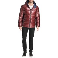 Chaqueta Tommy Hilfiger Para Hombre, Con Capucha, Acolchada, Color Morado Perlado