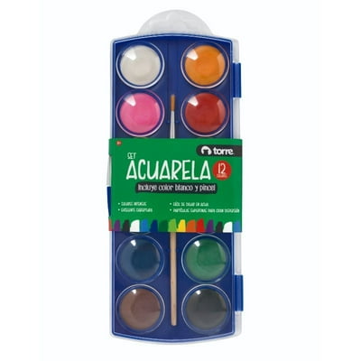 Acuarela 12 Colores Torre