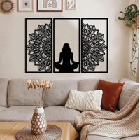 Genérico - Cuadro Decorativo Mándala En Madera Mdf 3Mm