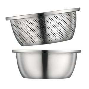 Magideal - Colador, Tazón De Sopa De Cocina, Cesta De Drenaje Resistente, Tarro De Especias Y Colador De Arroz Para Mezclar Ensaladas, Preparación De Alimentos 34Cm