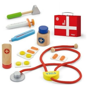 Viga - Juguete Madera Set Doctor Maletín 11 Pz