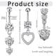 thumbnail image 5 of Juego de 3 piercings para el ombligo de acero quirúrgico plateado de 10 mm, con forma de corazón, para mujer., 5 of 8