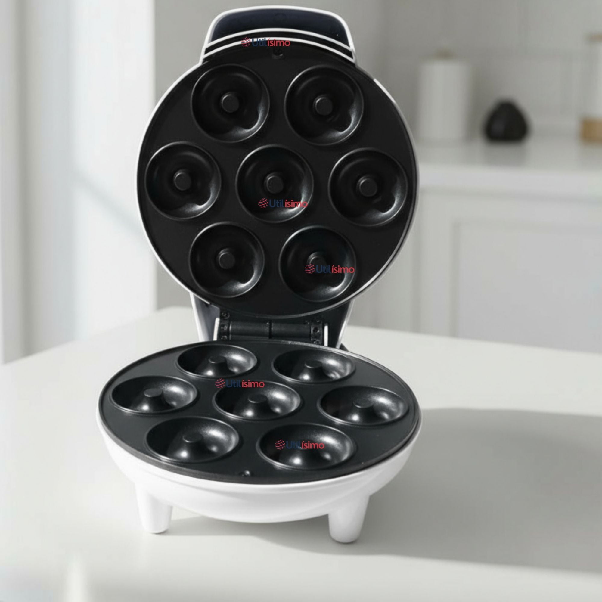 Line - Máquina Mini Donas Antiadherente Capacidad 7 Minidonas 1200w De Potencia