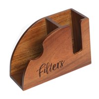 Bothyi - Soporte De Madera Para Filtros De Café, Moderno Soporte Para Encimera, Redondo, Para Filtros De Café