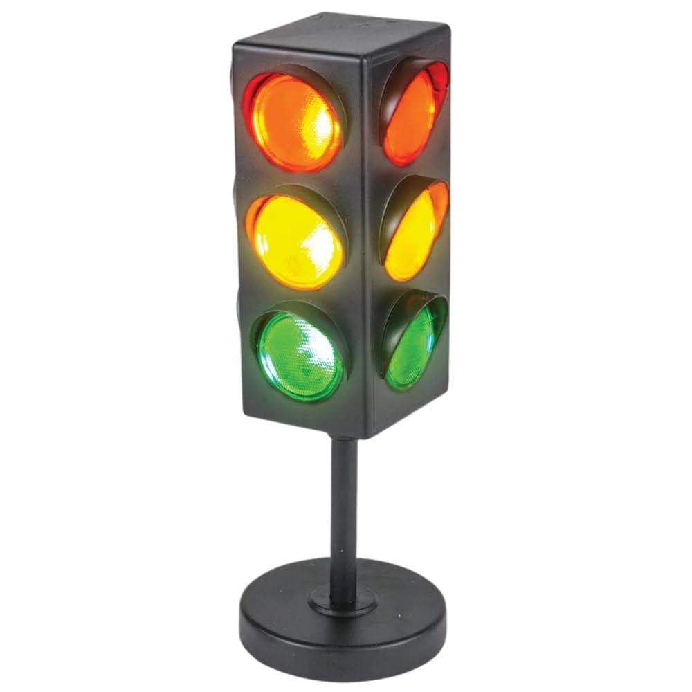 Lámpara De Mesa Rhode Island Novelty Eltrali Traffic Light 20 Cm