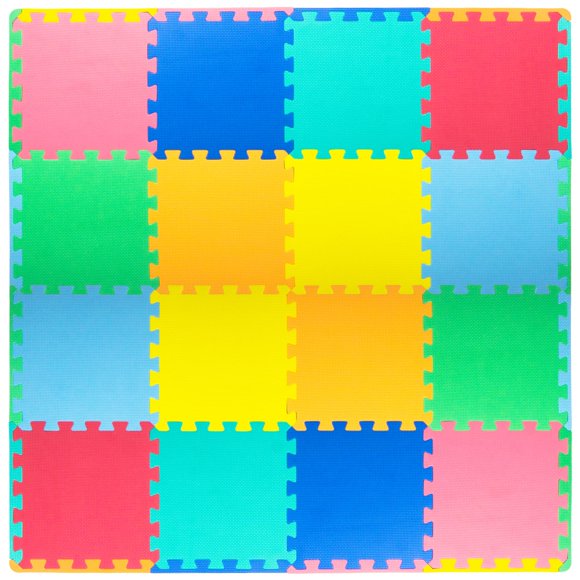 Alfombrilla de espuma para jugar en el suelo ProSource Kids con colores lisos