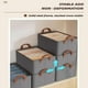 thumbnail image 5 of 3 X Bolsas Organizador Ropa Caja Plegable Asa Almacenamiento Gris Oscuro Liso, 5 of 7