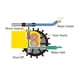 thumbnail image 4 of Aspersor Nelson Rain Train de hierro fundido con cobertura de 2,5 m, 4 of 6