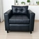 thumbnail image 3 of Poltrona Suecia Ecocuero Negro, 3 of 3