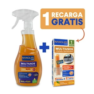 Limpiador Multiusos Desinfectante Citrico Nanolife - Kit Inicial (1X + Gat)
