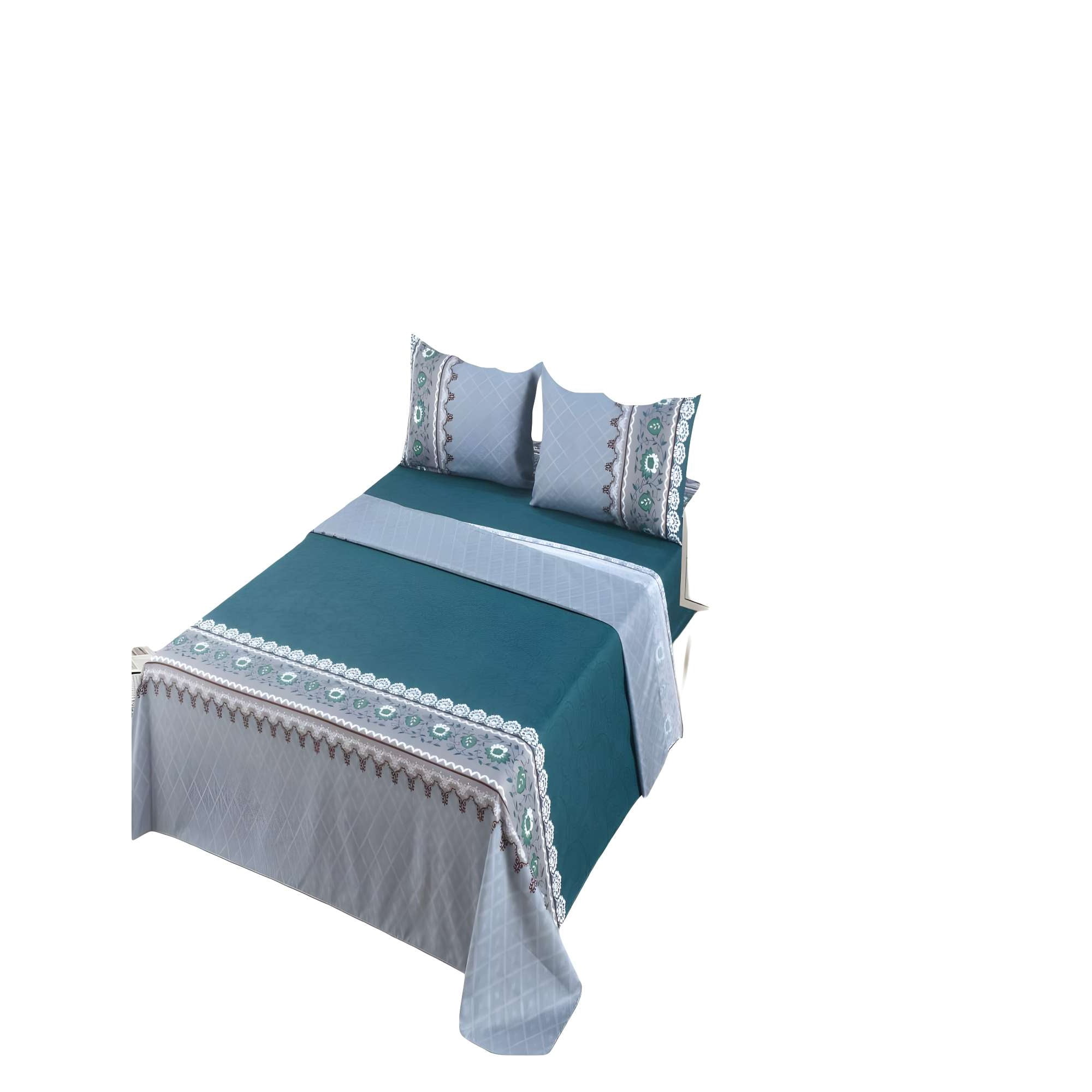 Genérico - Set De Sabanas Suaves Super King Turquesa