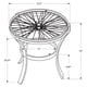 thumbnail image 2 of Mesa decorativa Monarch Specialties, negra martillada con tapa de cristal, 2 of 4