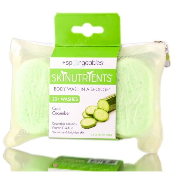 Esponja de gel de baño Spongeables Skin Nutrients Cool Cucumber