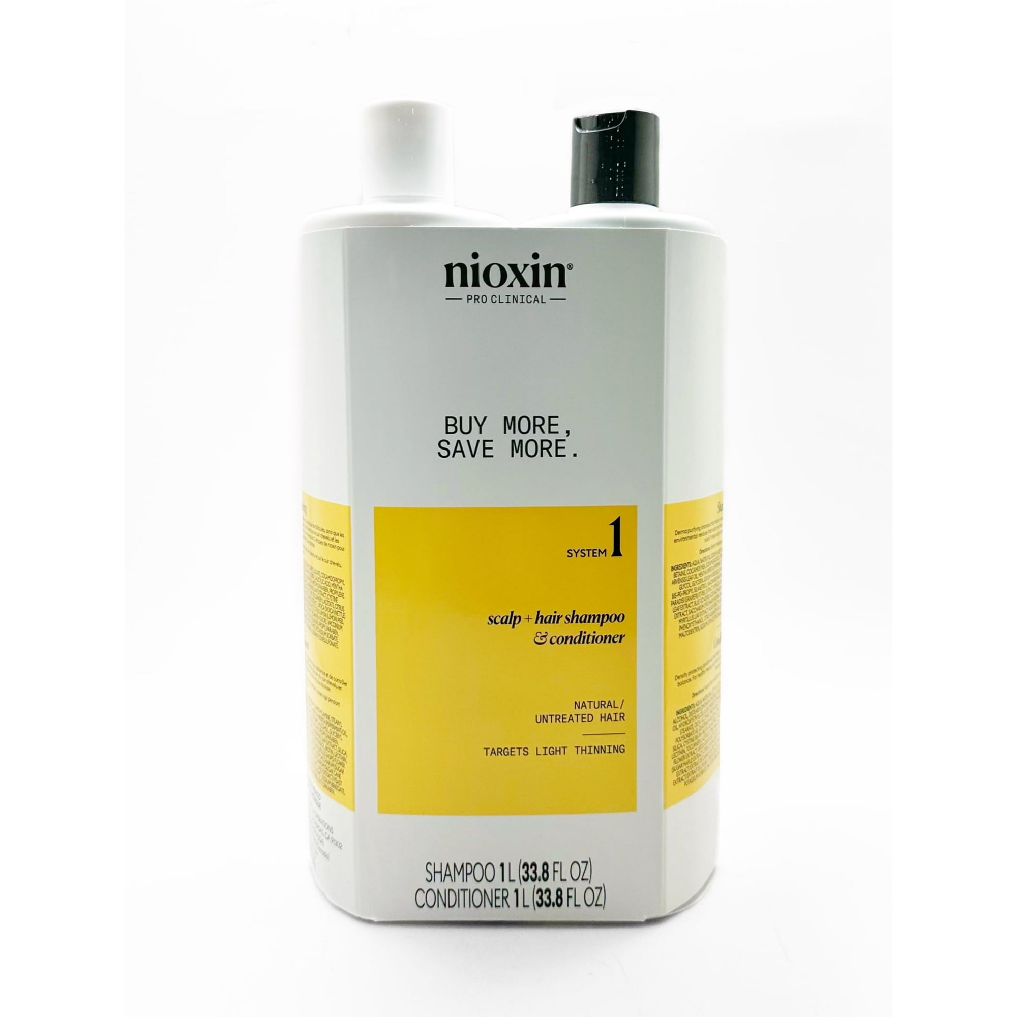 Duo Set Shampoo Nioxin System 1 1000ml Cabello Natural