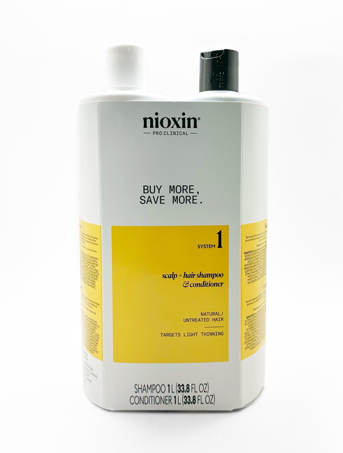 Duo Set Shampoo Nioxin System 1 1000Ml Cabello Natural
