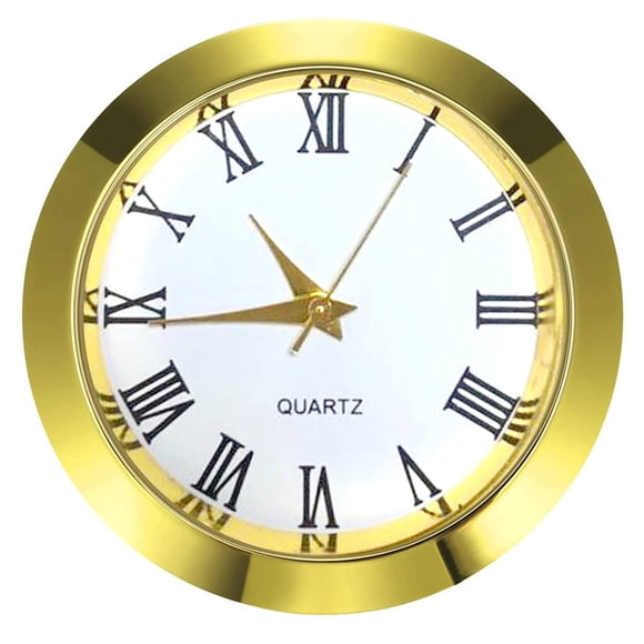 Inserto de reloj mini HILLHOME de 37 mm, bisel dorado, números romanos, cuarzo
