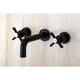 thumbnail image 5 of Grifo de baño Kingston Brass Millennium, montaje en pared, latón cepillado, 5 of 7