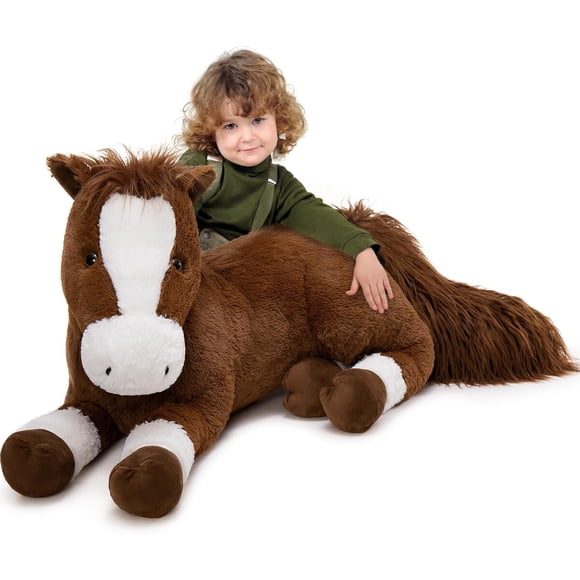 Peluche Caballo Gigante Tezituor 47 Inch 120 cm Chocolate