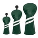 thumbnail image 4 of 3x Golf Wood Head Cover Headcover Con Protector De Etiqueta De Número Intercambiable Verde, 4 of 4