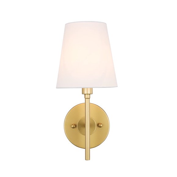 Aplique de pared HDE Cason 1 luz latón/blanco 31 cm