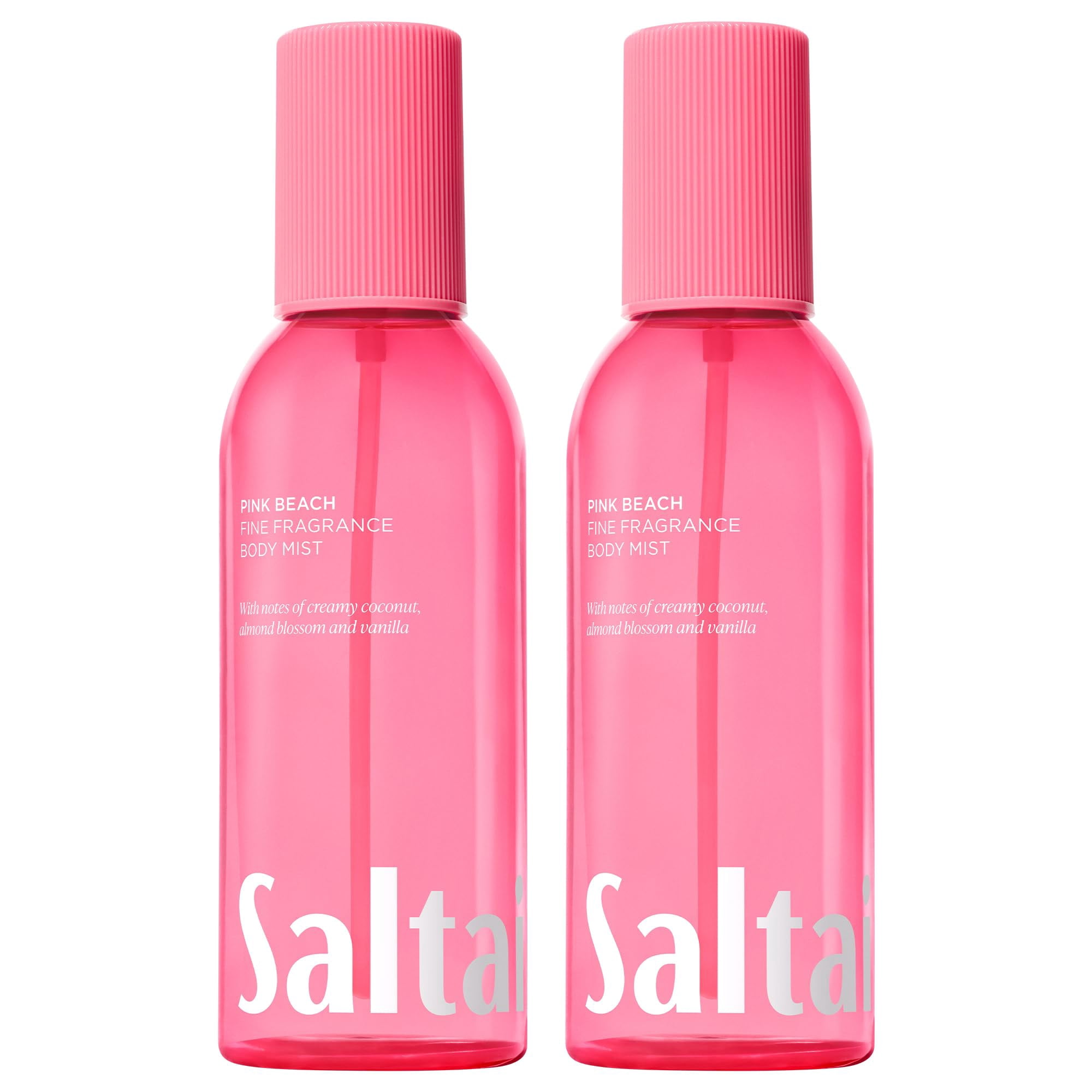 Body Mist Saltair, Paquete De 2 Unidades, 240 Ml, Fragancia Fina, Color Rosa Playa