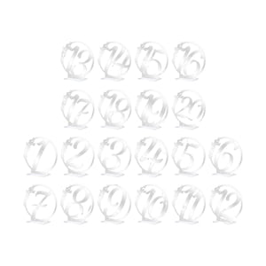 Bothyi - Tarjetas De Número De Mesa Tarjetas De Asiento Para Decoración De Fiesta De Banquete Celebración 20 Piezas Argent