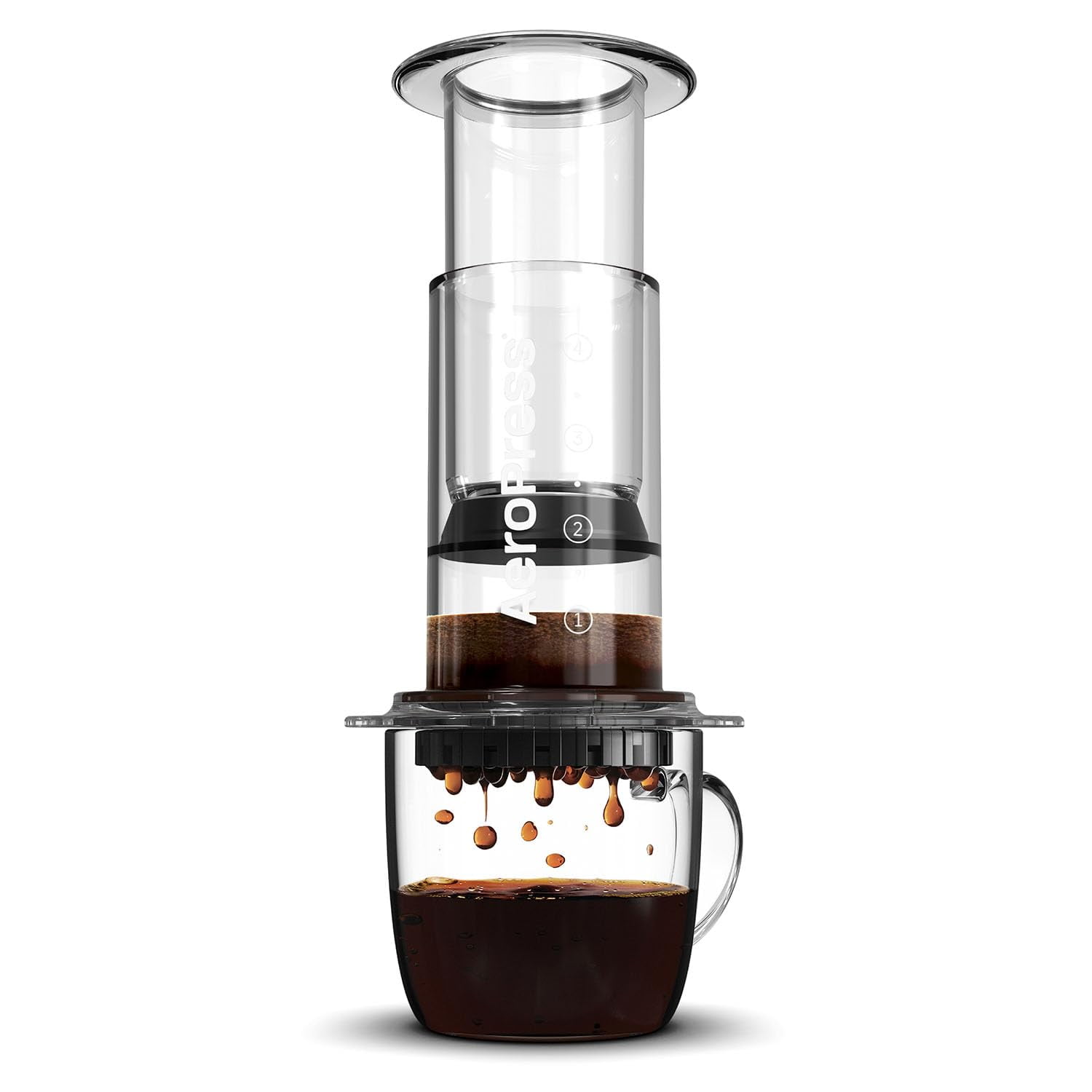 Método De Preparación 3 En 1 De Coffee Press Clear Aeropress