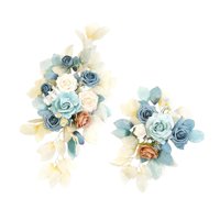 Magideal - 2 Piezas Boda Arch Flores Flores Artificiales Swag Boho Sheet Decoración De Arreglos Florales Decoración Para El Día De San Valentín Fiesta De La Fies Azul