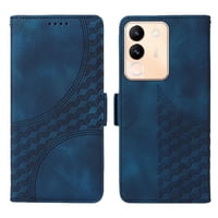 Carcasa Foxdock Vivo V29E De Cuero Pu, Diseño Acolchado Clásico, Protección Contra Caídas Y Rayones