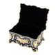 thumbnail image 1 of esmalte retro flor escultura baratijas cofre joyero organizador azul oscuro, 1 of 5