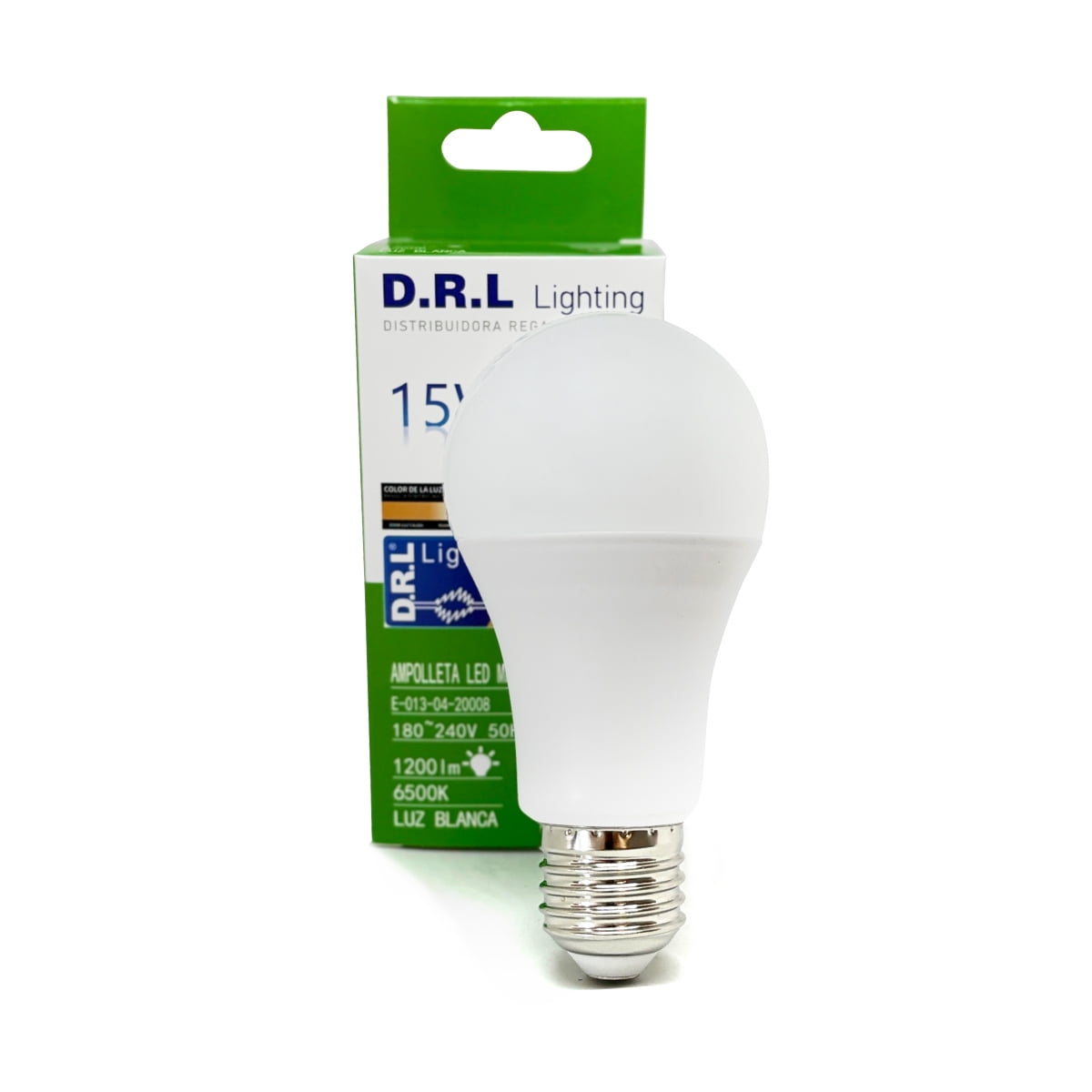 Ampolleta Led Drl A60 15w 1200lm Luz Fría 6500k Blanco Frío