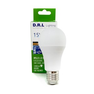 Ampolleta Led Drl A60 15W 1200Lm Luz Fría 6500K Blanco Frío