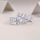 thumbnail image 5 of Anillo de Compromiso de Moissanita de 3 Quilates Color D Claridad VVS1 Conjuntos de Boda de Moissanita para Mujer Plata Esterlina S925 Conjuntos Nupciales Anillos de Boda Talla 5-9, 5 of 11