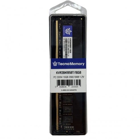 Memoria Ram Tecnomemory Pc Ddr4 16gb 2666mhz Kvr26n19s8t/16gb