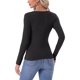 thumbnail image 3 of INSPIRE CHIC Camisetas Térmicas para Mujeres Capa Base Mangas Largas Ropa Interior Tops de Pijama Otoño Invierno Camiseta Básica M Negro, 3 of 6